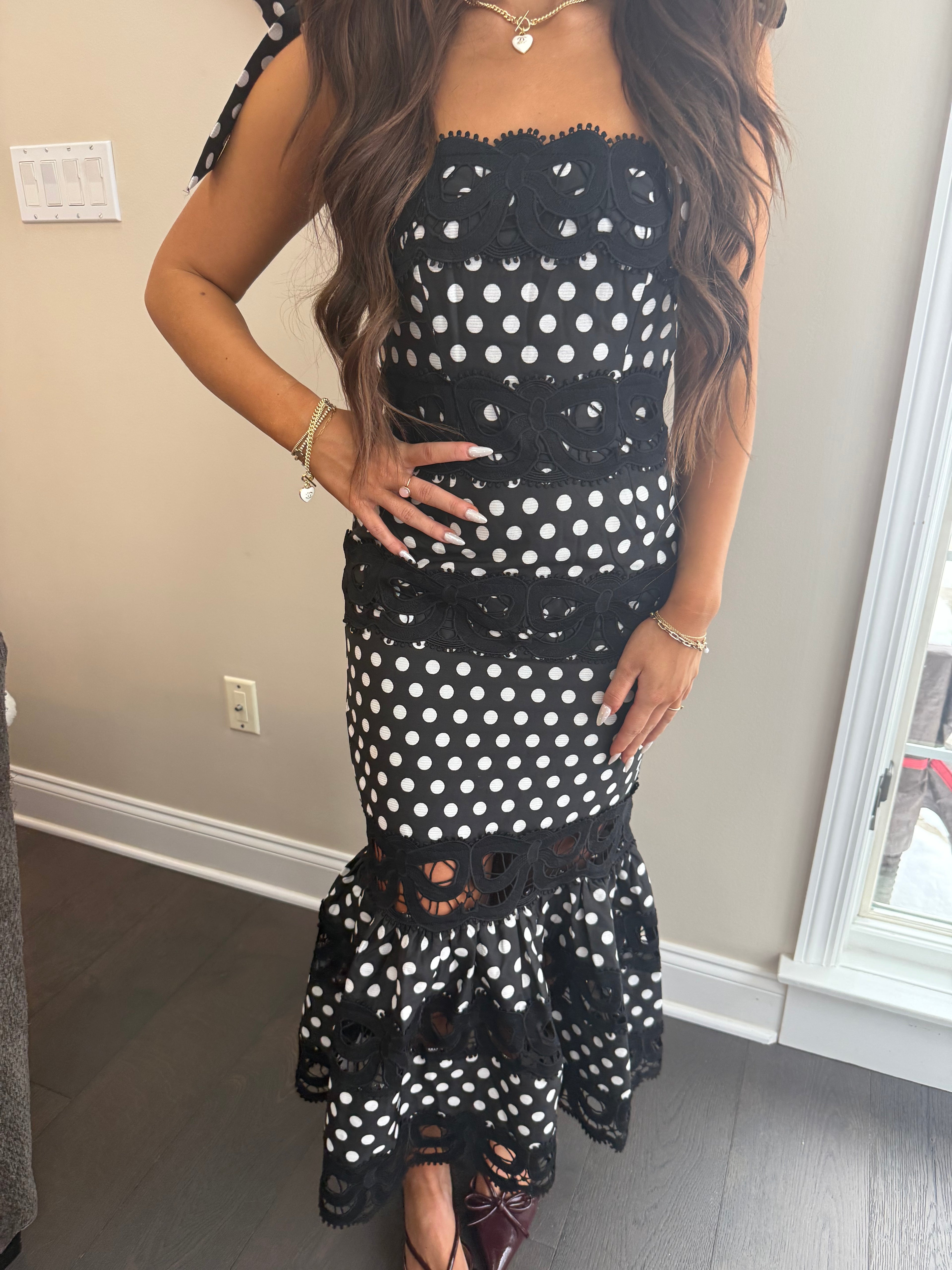 Ribboned Romance Polka Dress