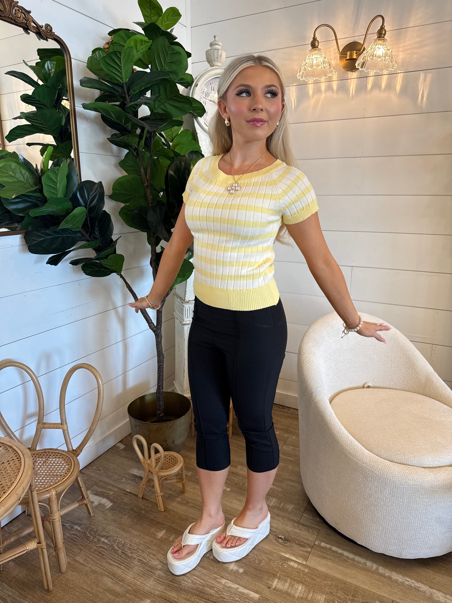 Buttermilk Striped S/S