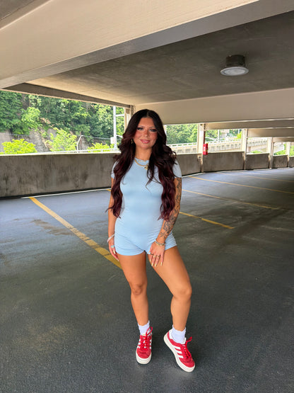 Cycling Romper in Blue