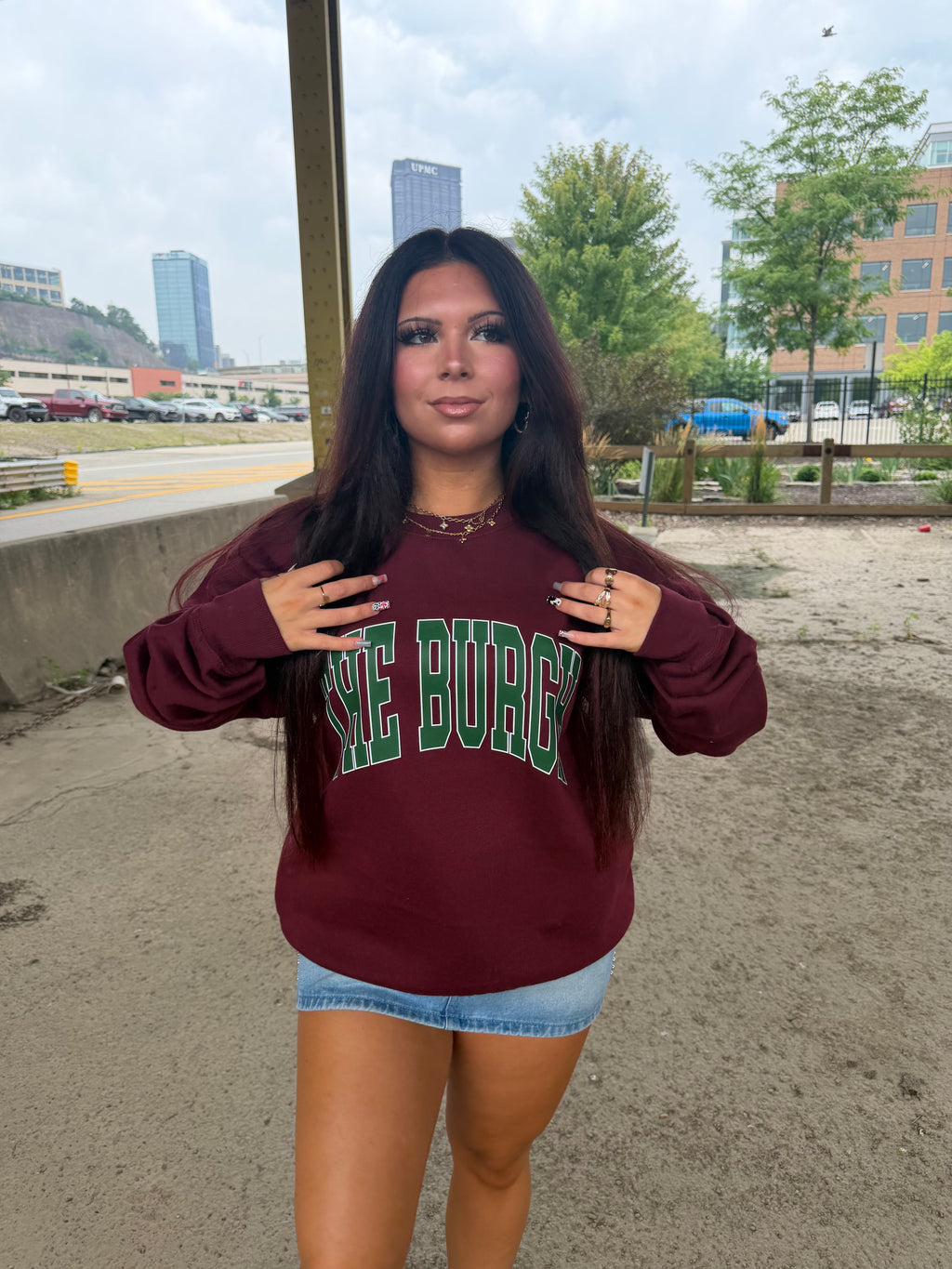 The Burgh 412 Crew Maroon/Green
