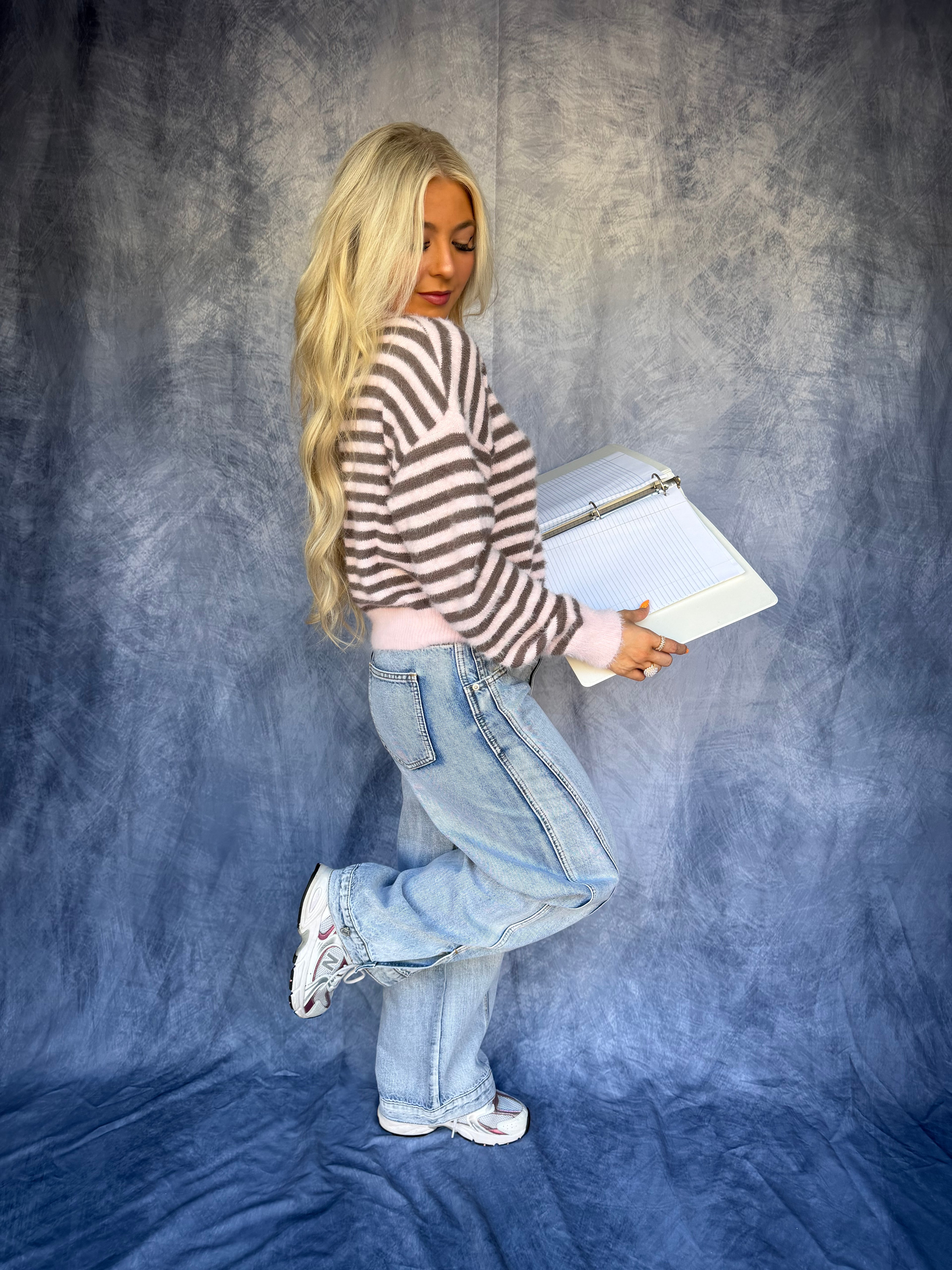 Sugar Sugar Stripe Barrel Jeans