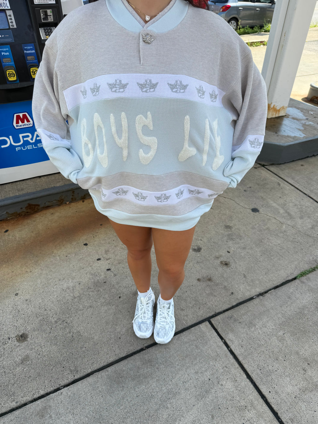 Boys Lie Baby Blue Private School Crew