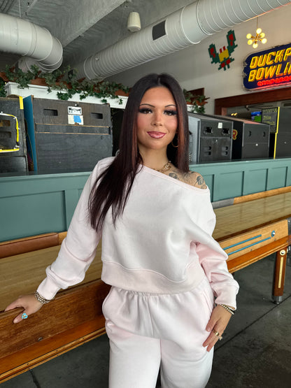 So Fetch One Shoulder Top in Pale Pink