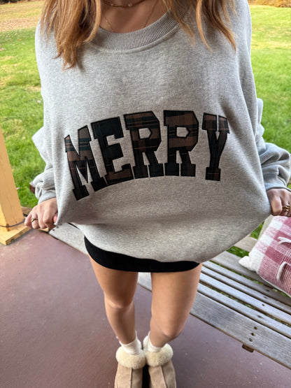 Merry & Plaid Crewneck