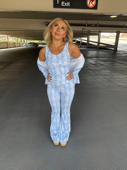 Happy Camp3r Blue Camo Top