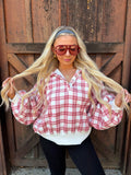 Dairy Plaid Red Pullover