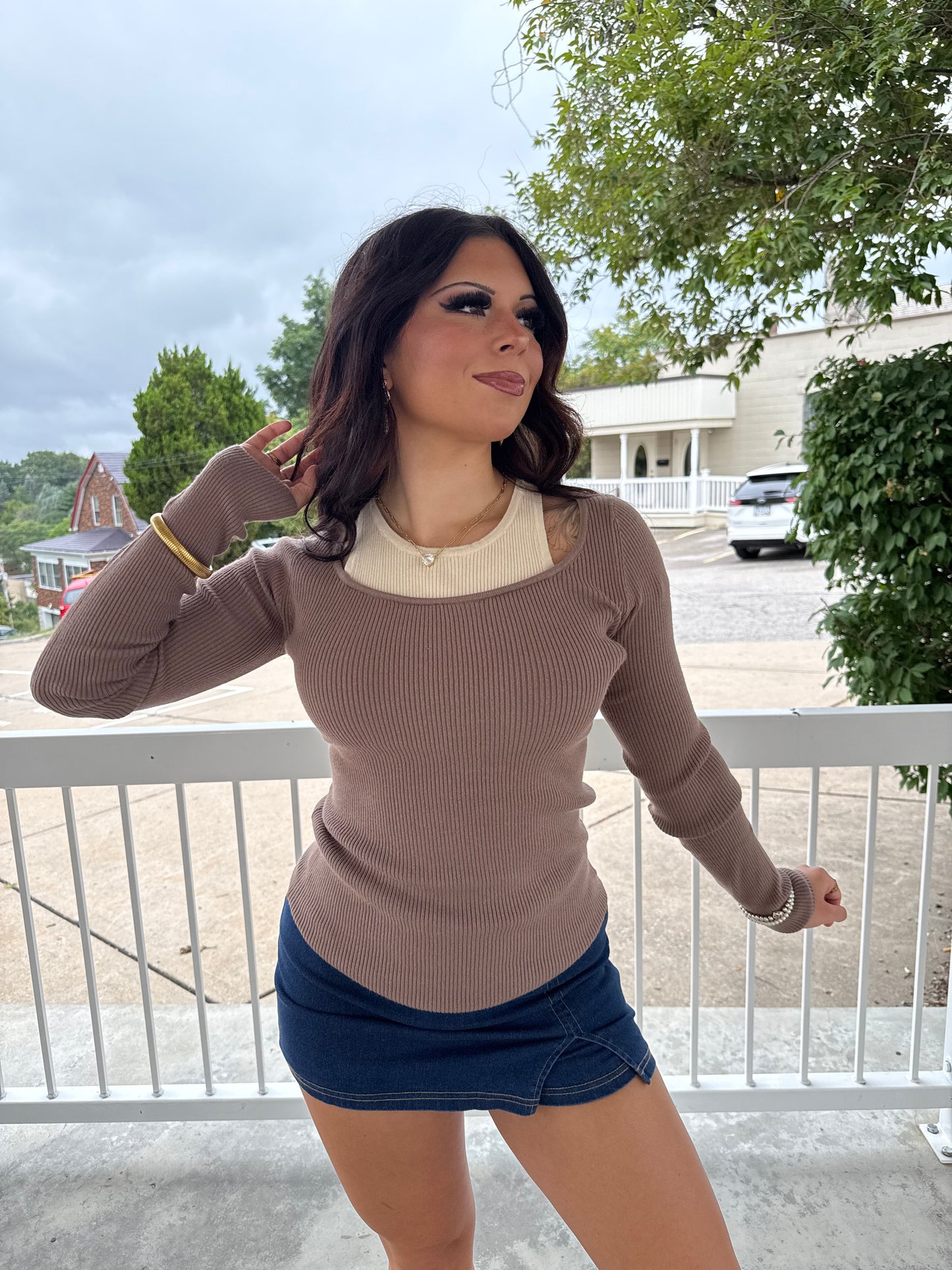 Lover Layers Sweater in Mocha