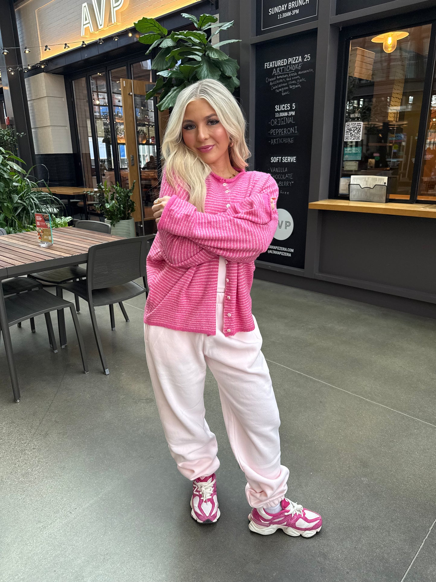 Alison Striped Cardigan