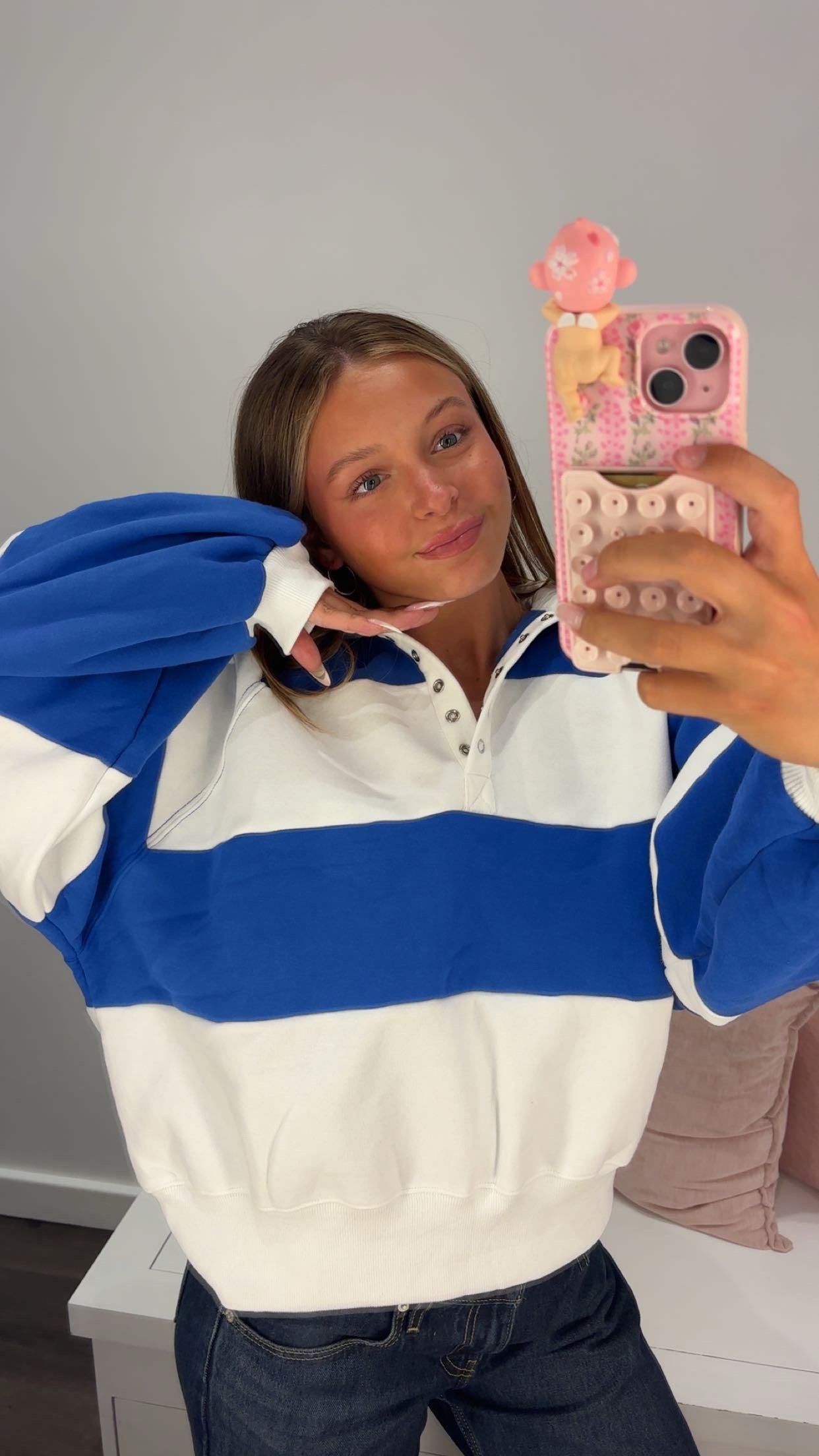 For The Plot Pullover in Blue