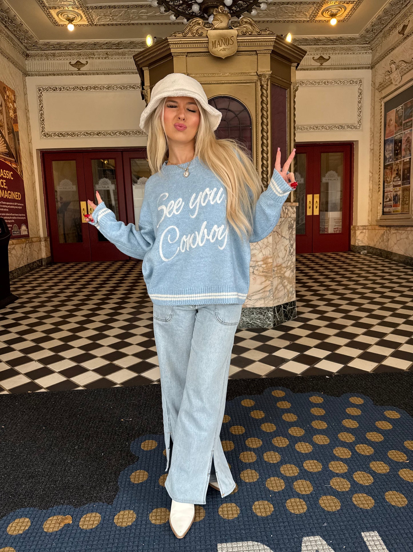 Baby Blues Cowboy Sweater