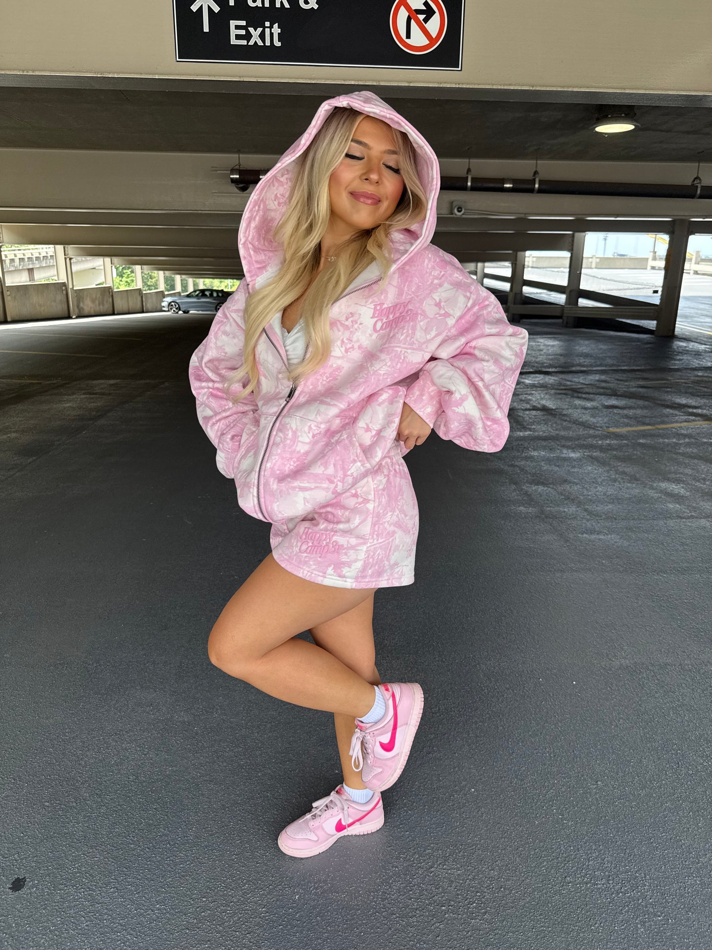 Happy Camp3r Soft Pink Camo Shorts