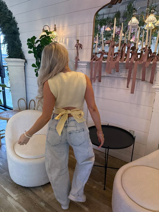 Bliss Tie Tank in Butter