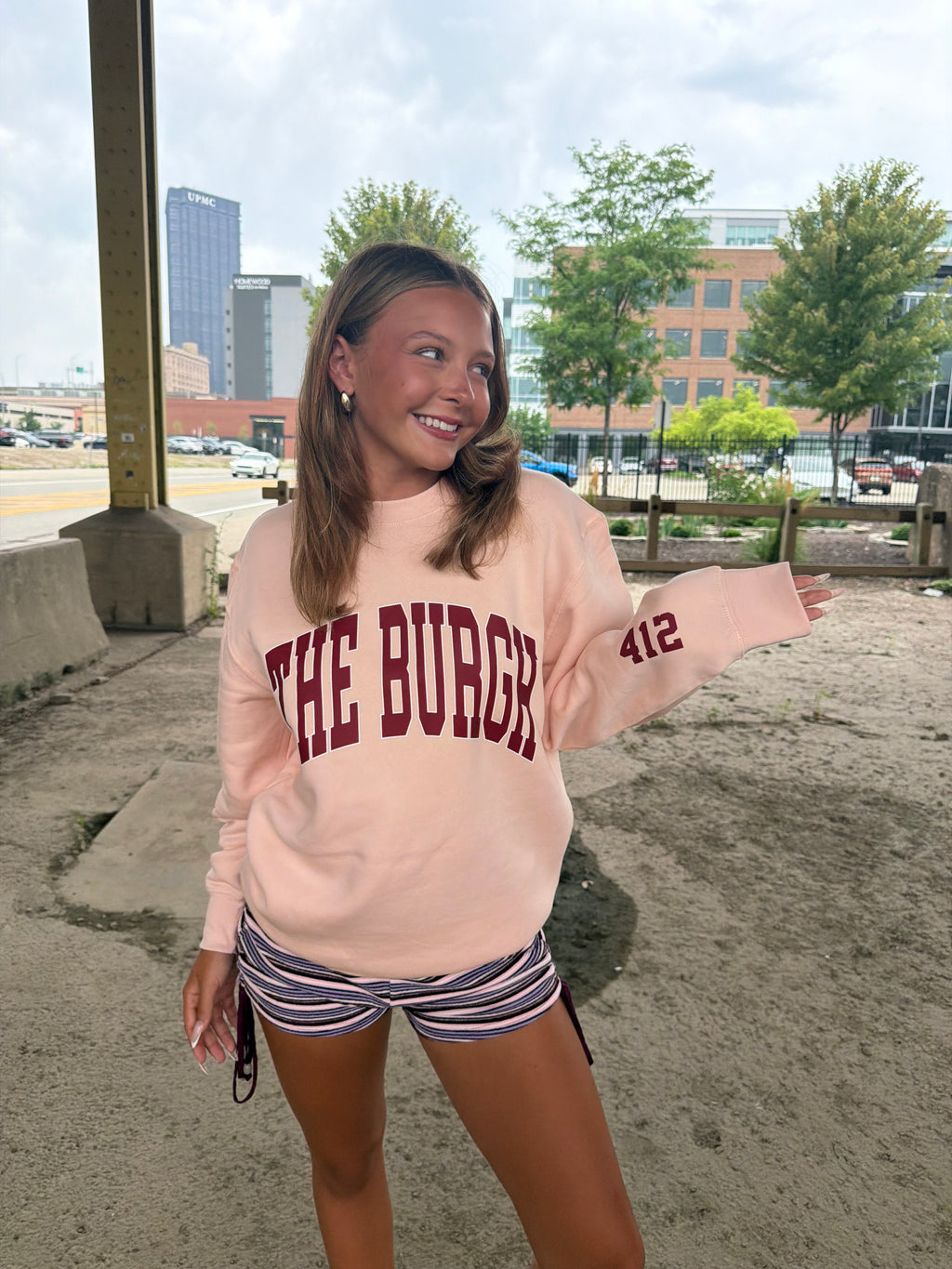 The Burgh 412 Crew Pink/Maroon