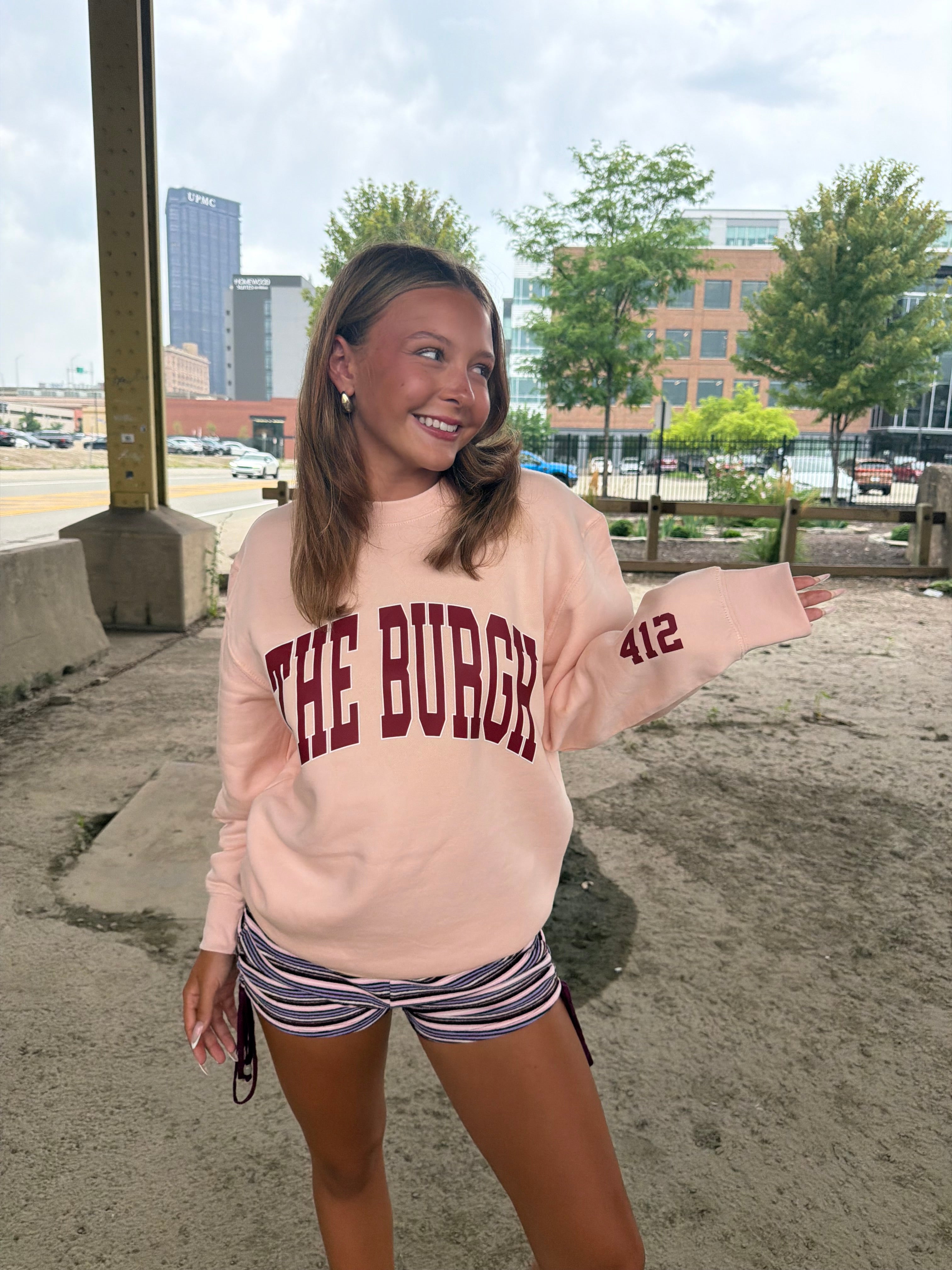 The Burgh 412 Crew Pink/Maroon