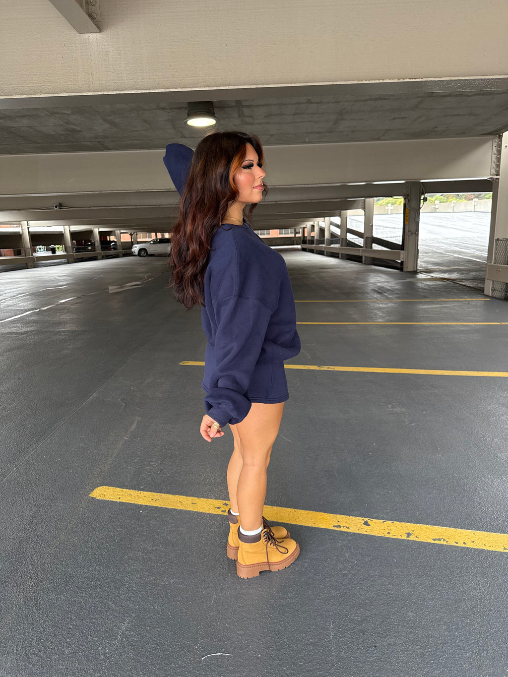 Grounded Sweatskirt in Navy