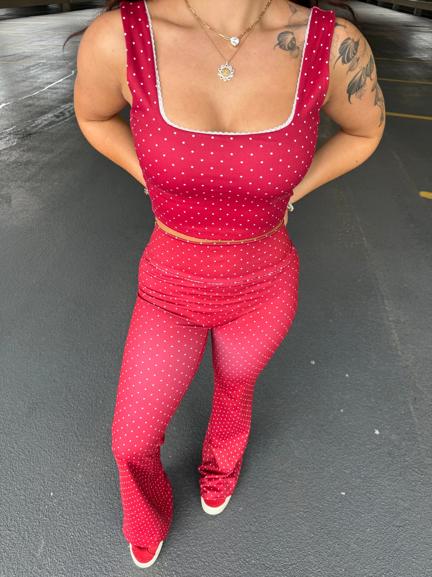 Dots Legging in Red