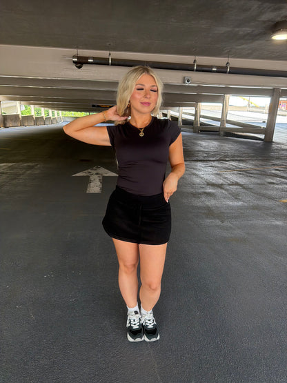 Grounded Sweatskirt in Black