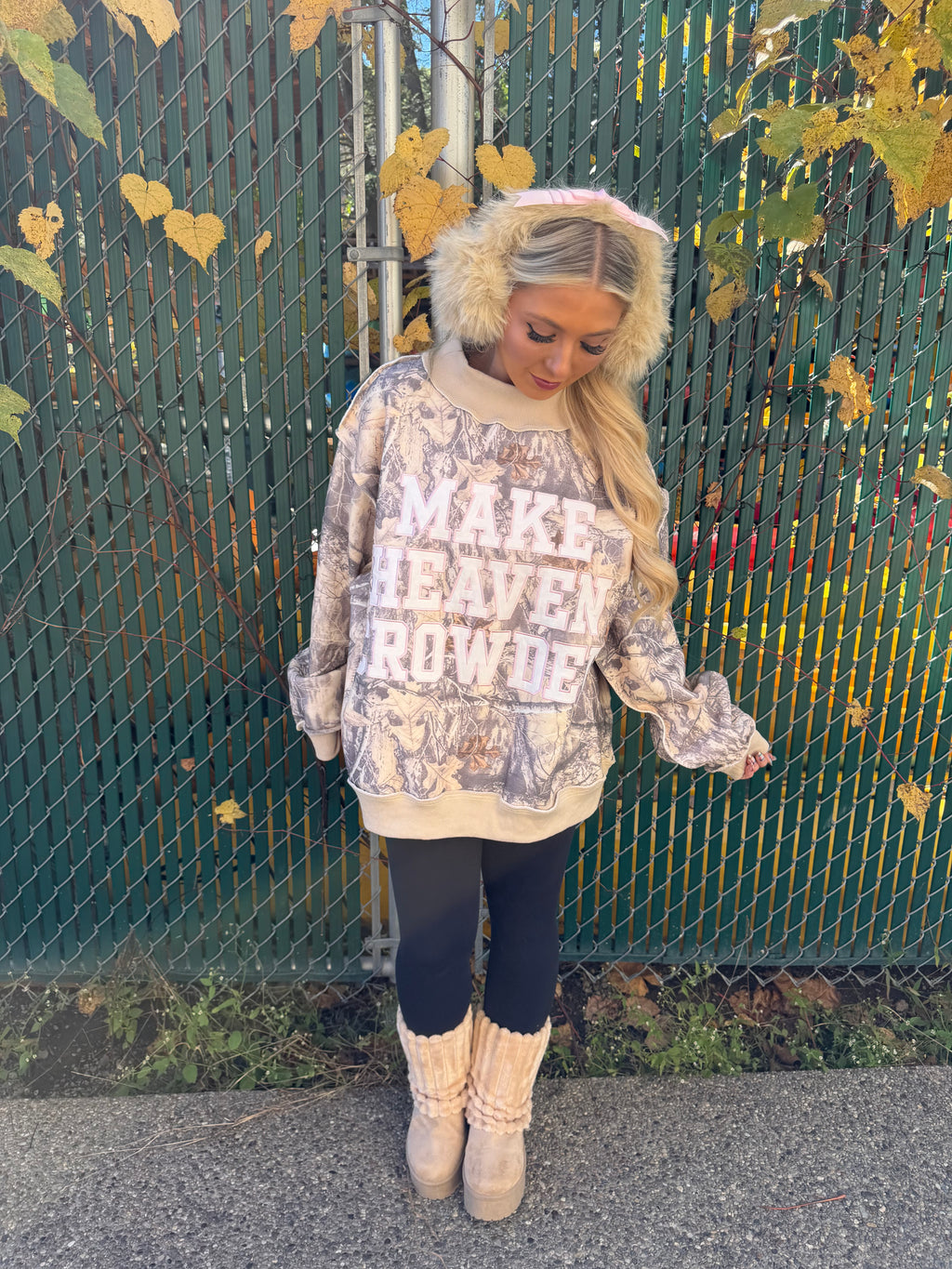 Camo Make Heaven Crowded Mockneck