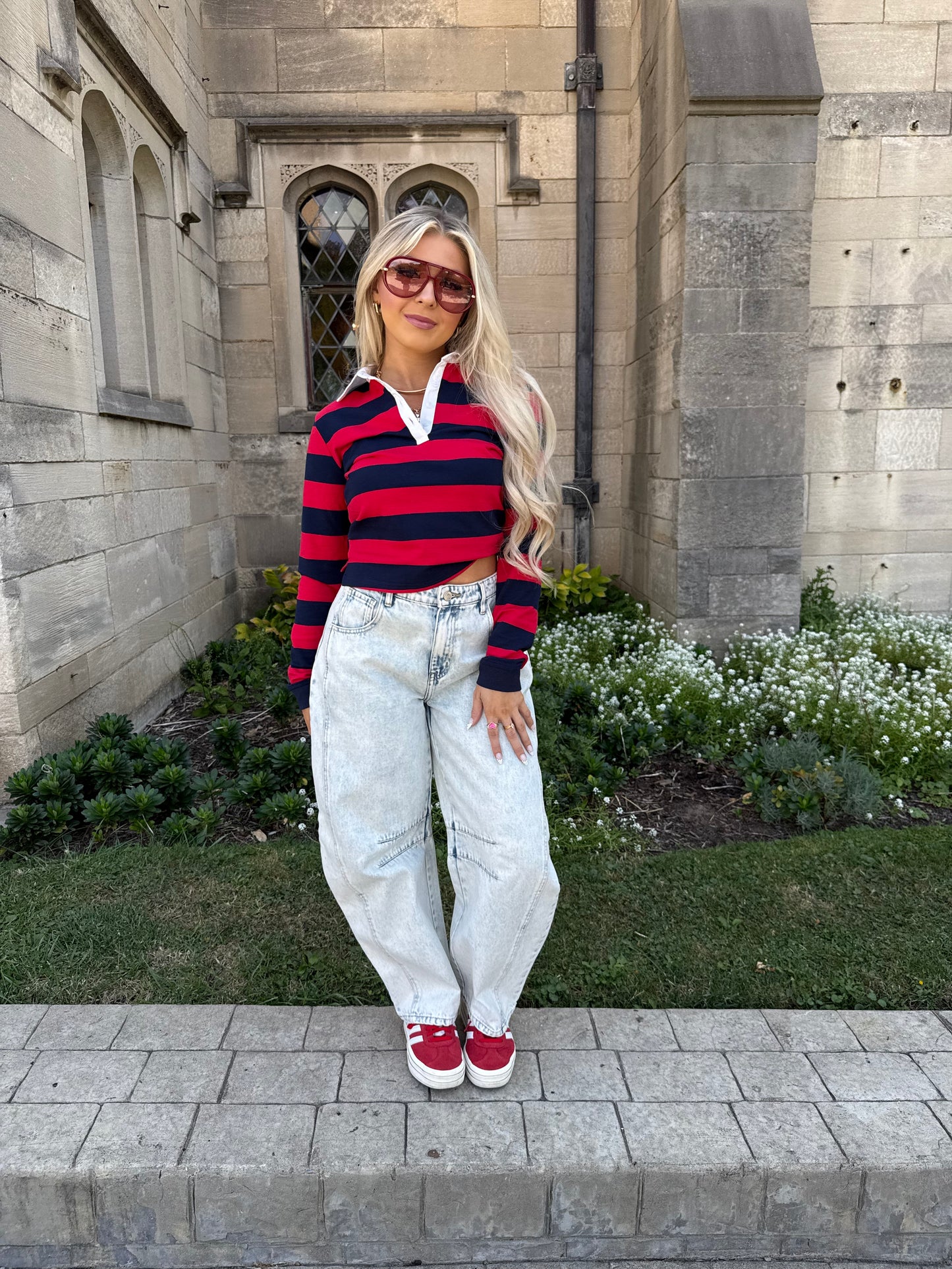 Tommy Rugby Tee in Red