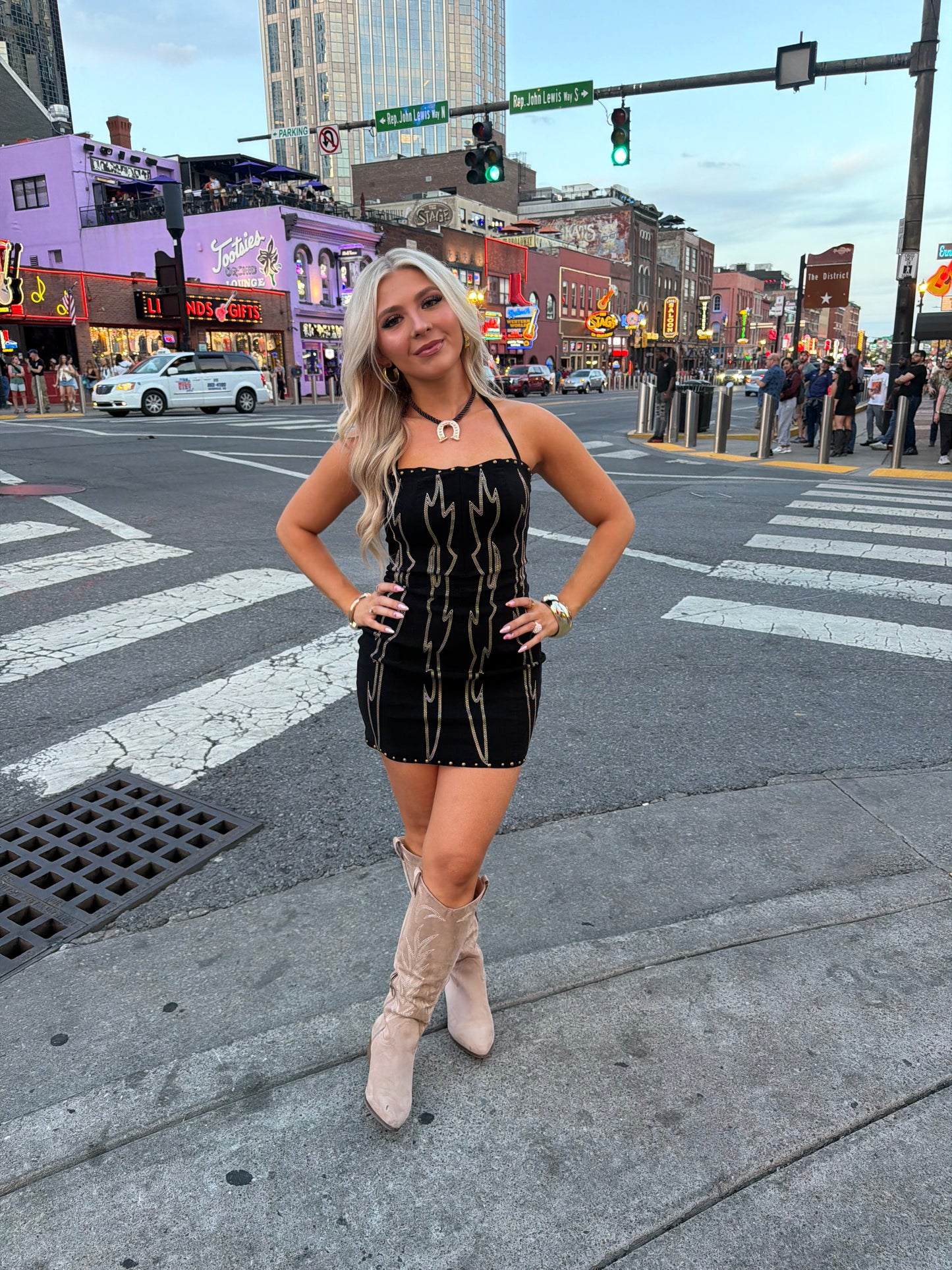 Long Live Cowgirls West Dress Black