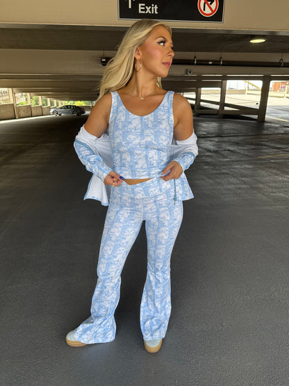 Happy Camp3r Blue Camo Top