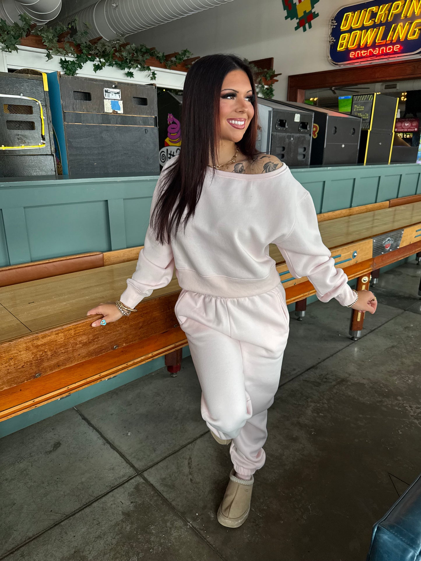 So Fetch One Shoulder Top in Pale Pink