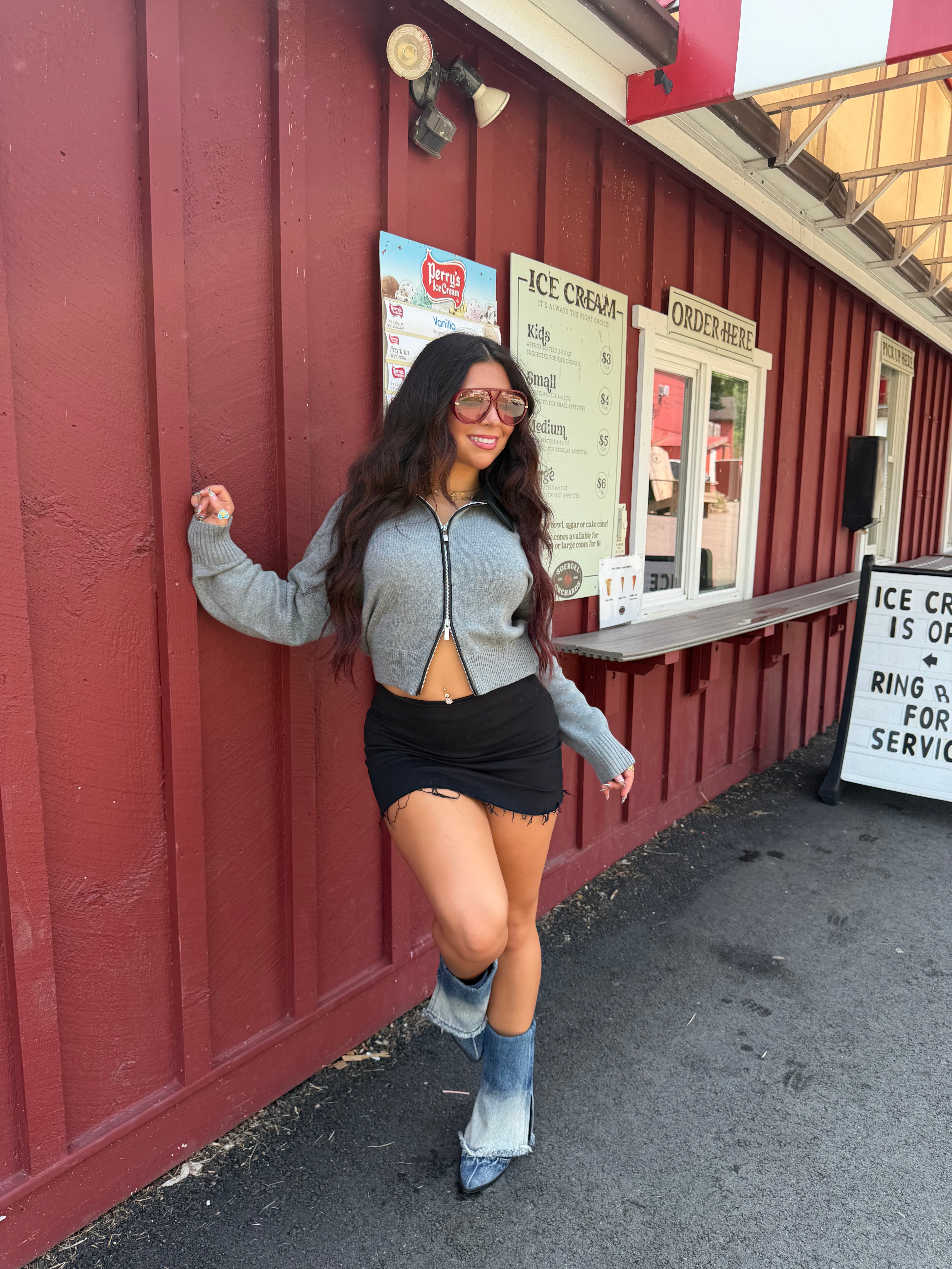Leather Sweater Zippy