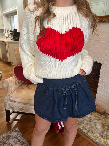 Hollow Heart Sweater