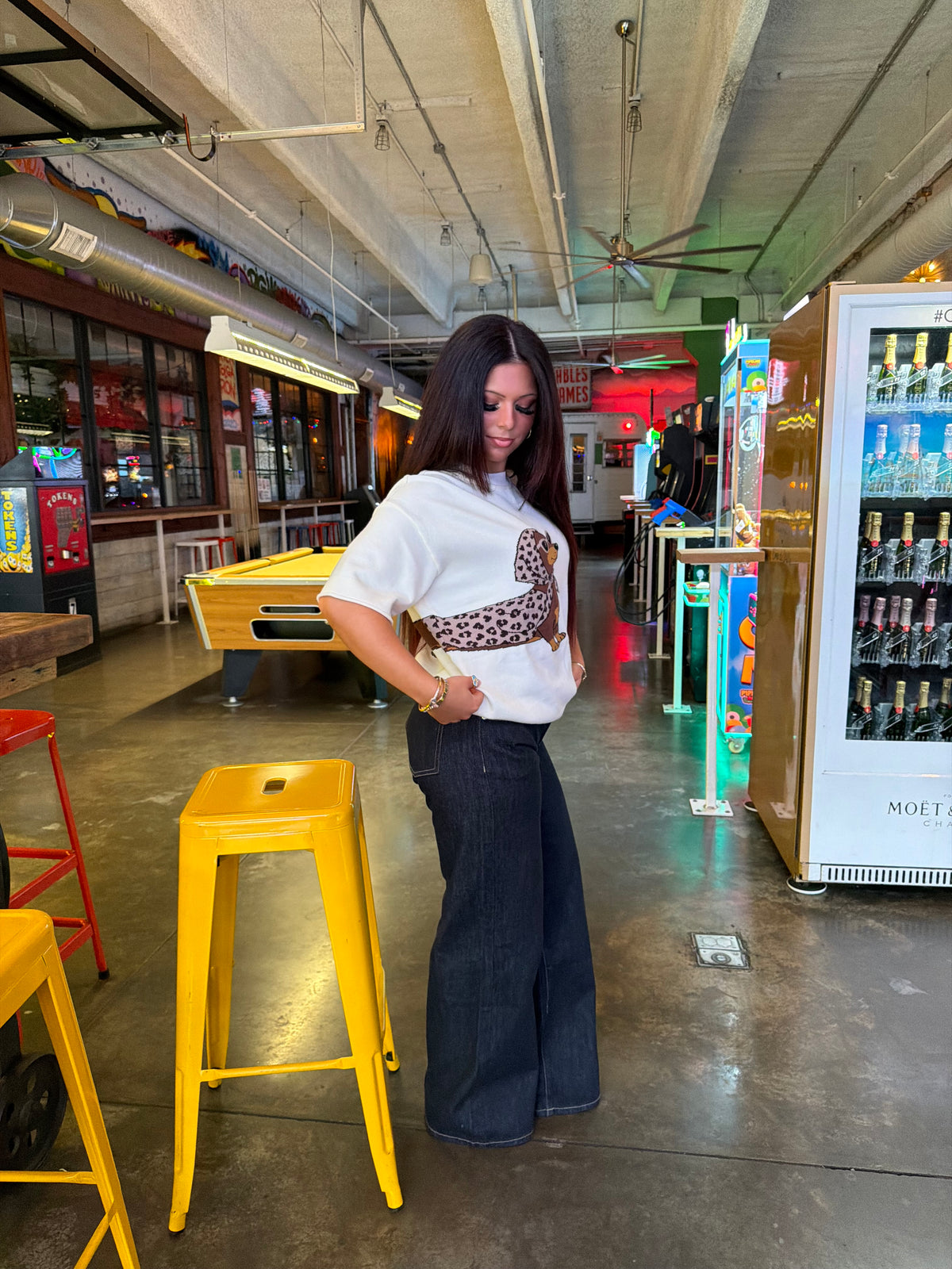 Bougie Weenie Sweater SS in Cream