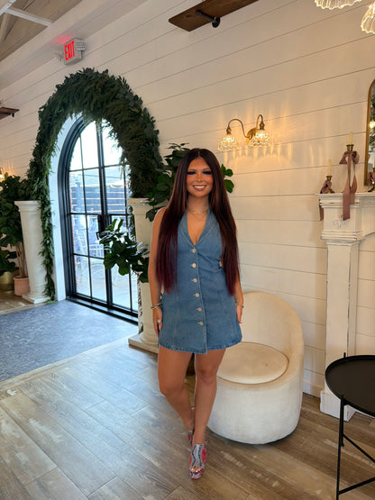 Harley Halter Denim Dress