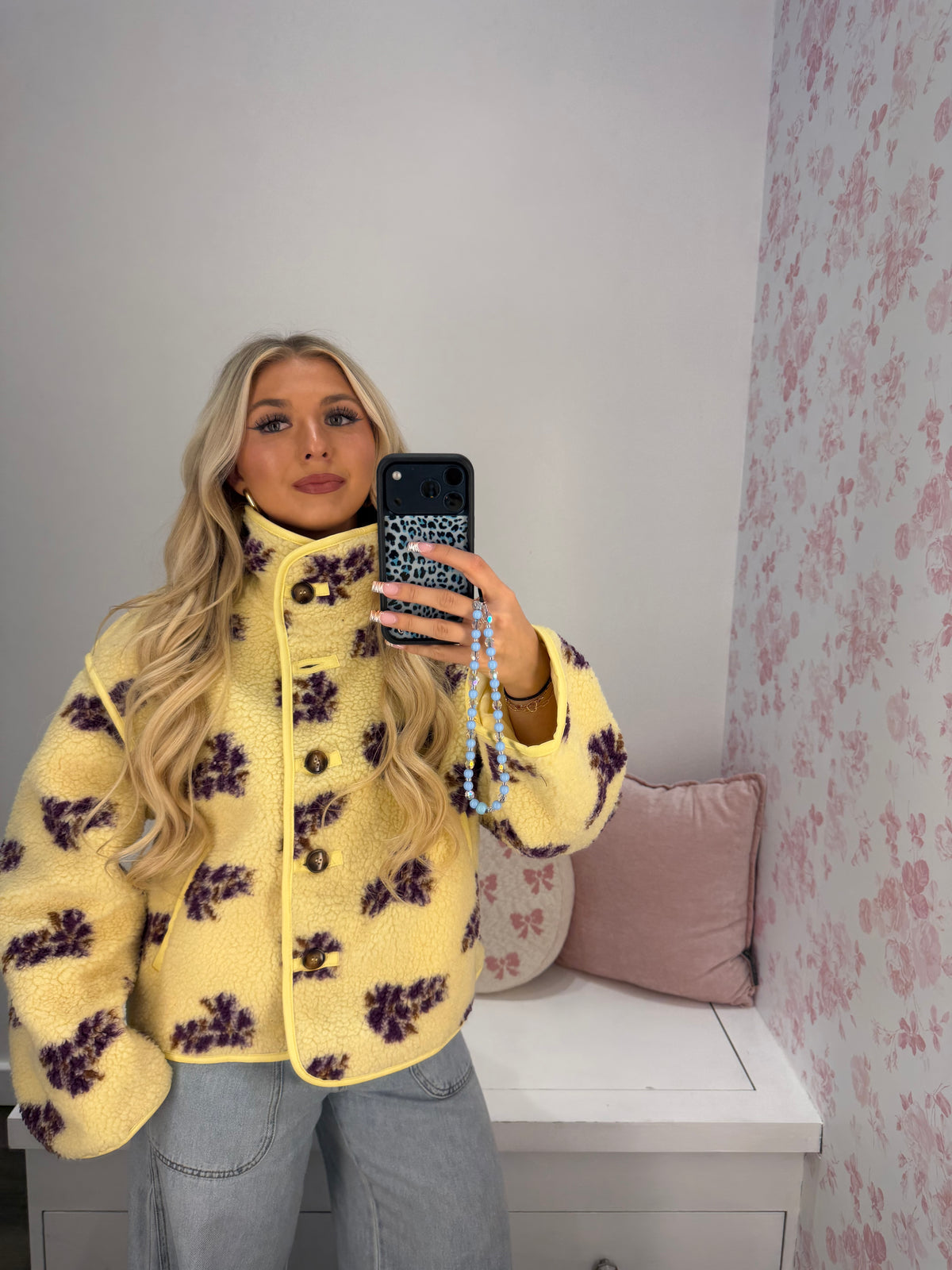 Lemon Floral Fleece