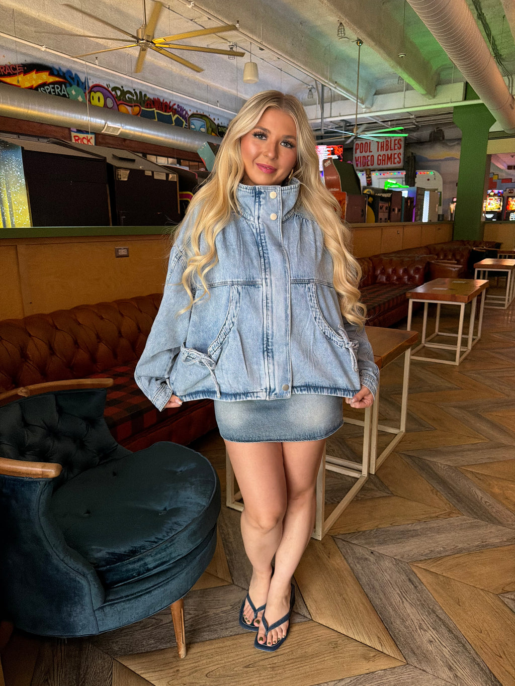 Reale Bow Denim Jacket