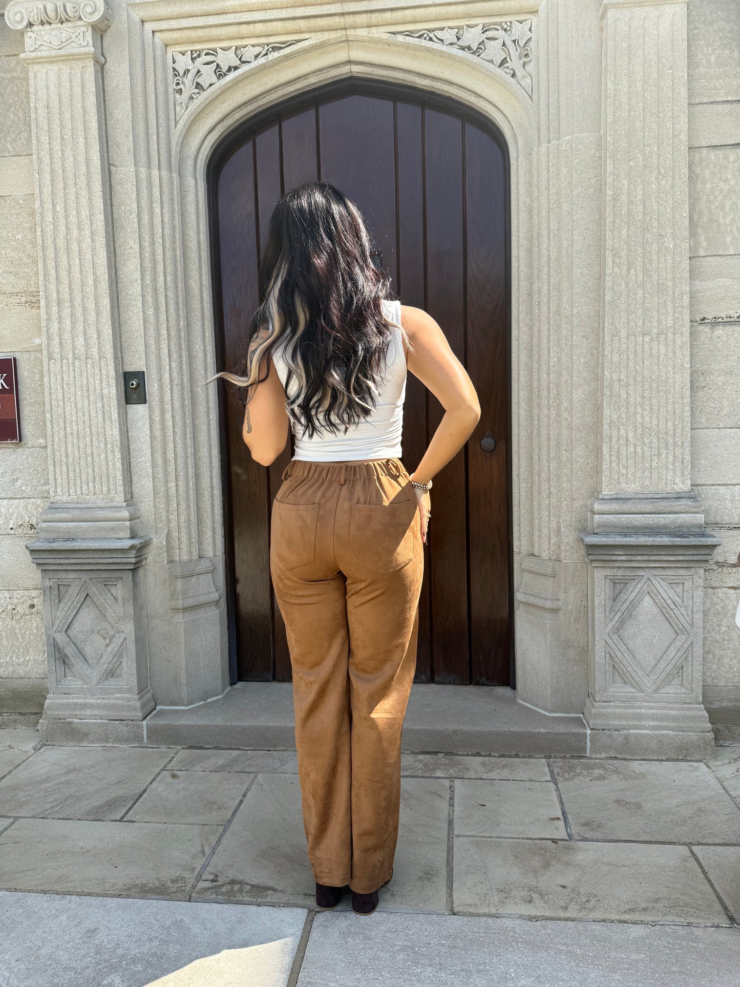 Fall Vibing Suede Pants