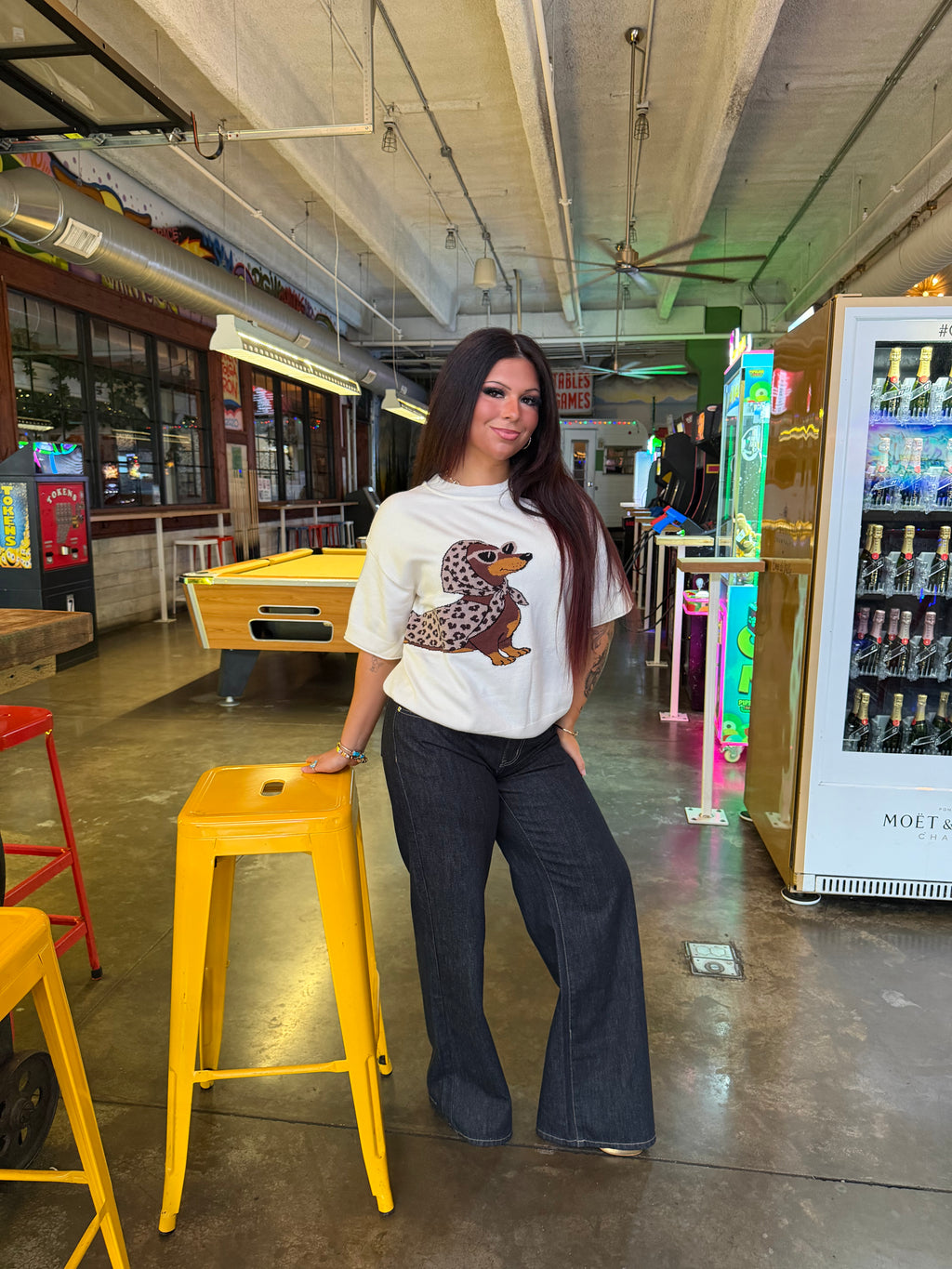 Bougie Weenie Sweater SS in Cream