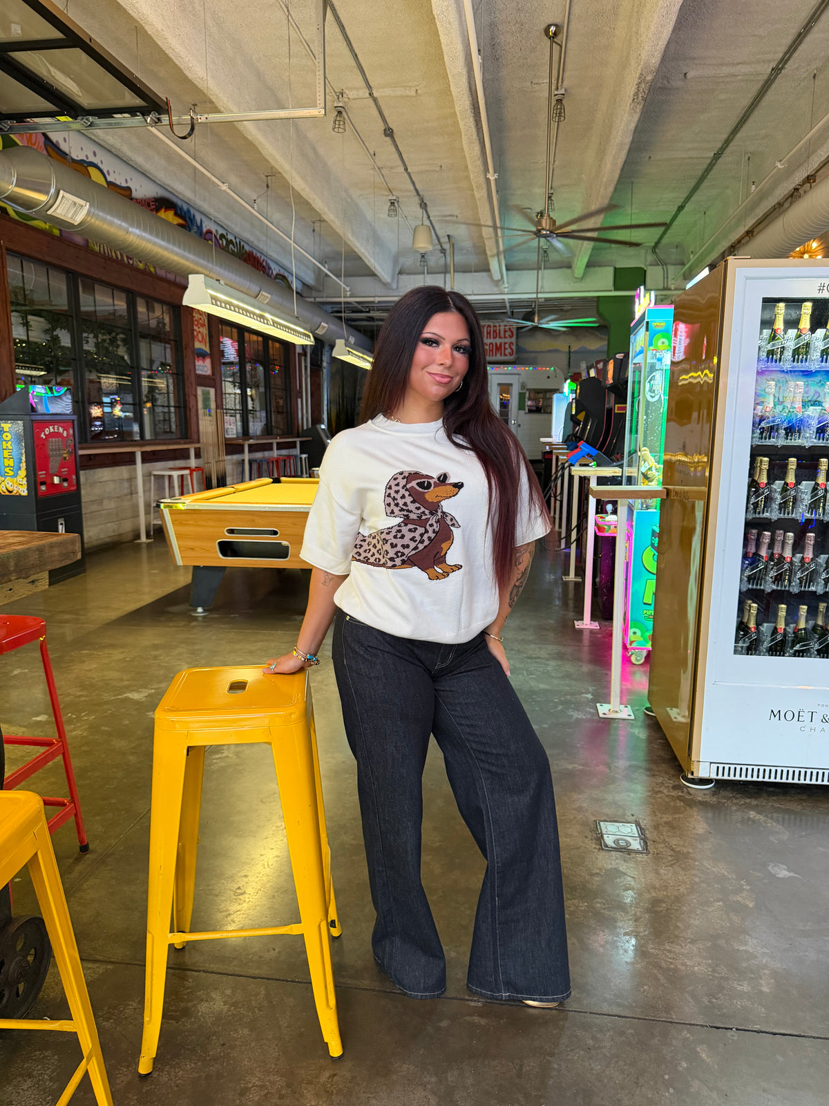 Bougie Weenie Sweater SS in Cream