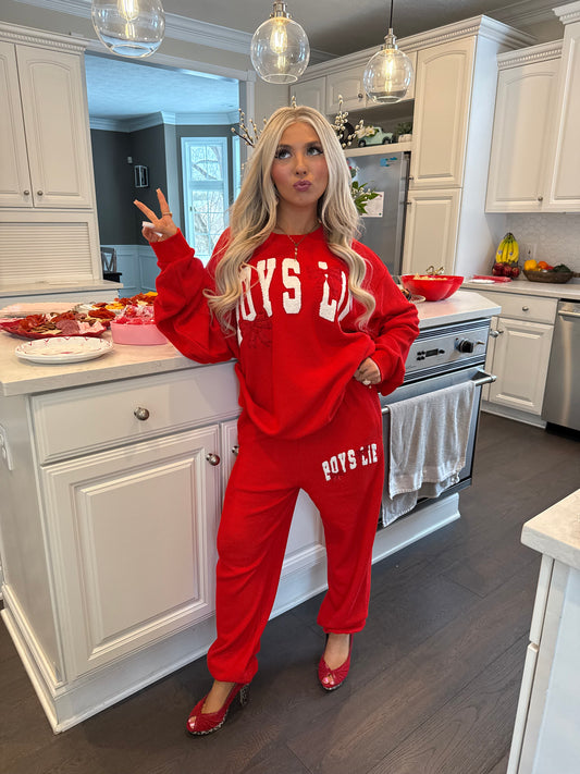 Boys Lie Red Bow Sweatpant