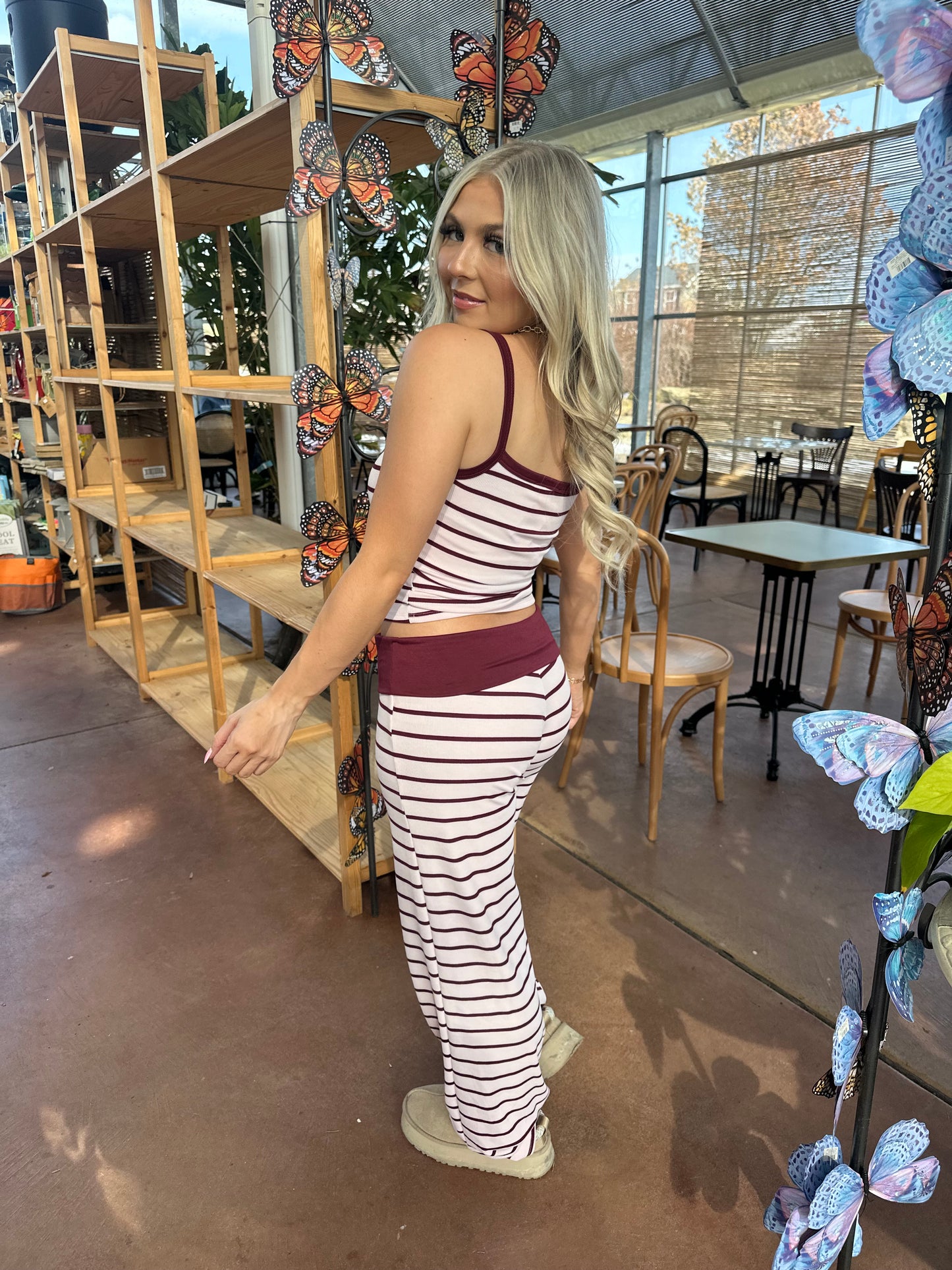 Sally Striped Set in Pink (TOP ONLY)