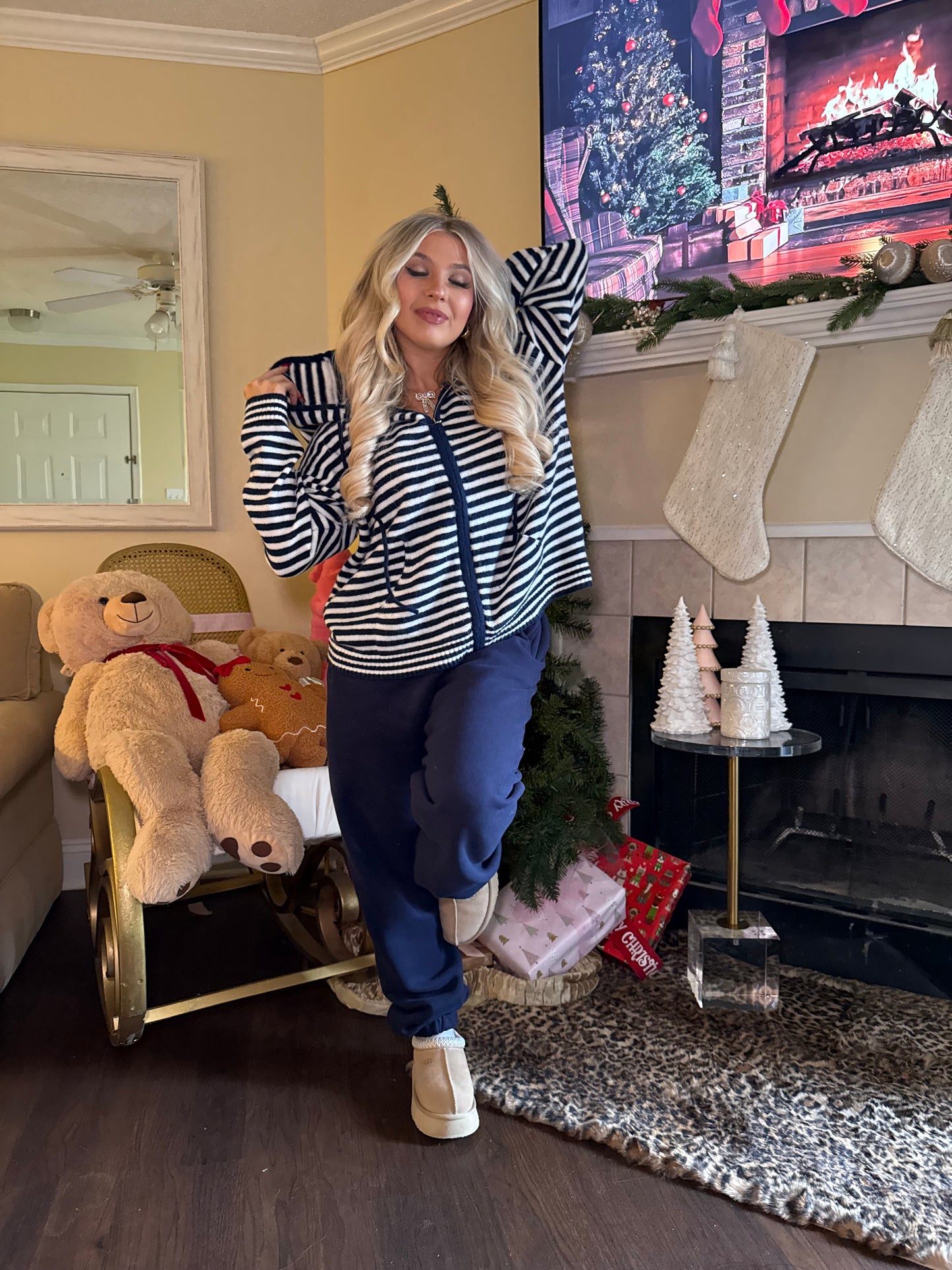 Casual Corner Navy Zip Up