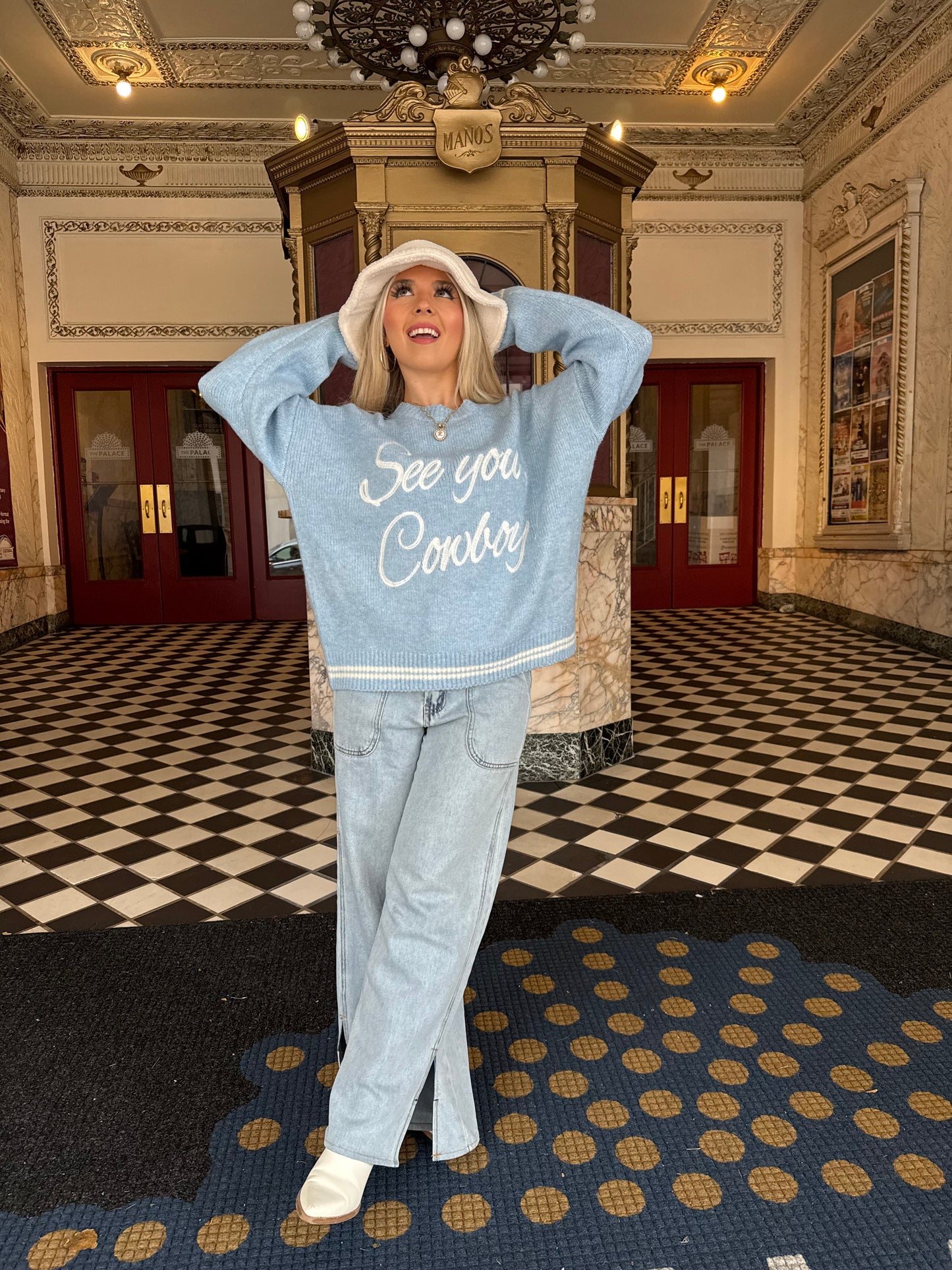 Baby Blues Cowboy Sweater