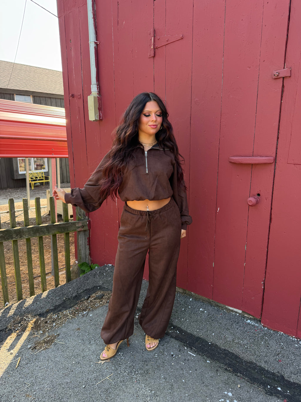 Sugar Suede Set (TOP) Brown