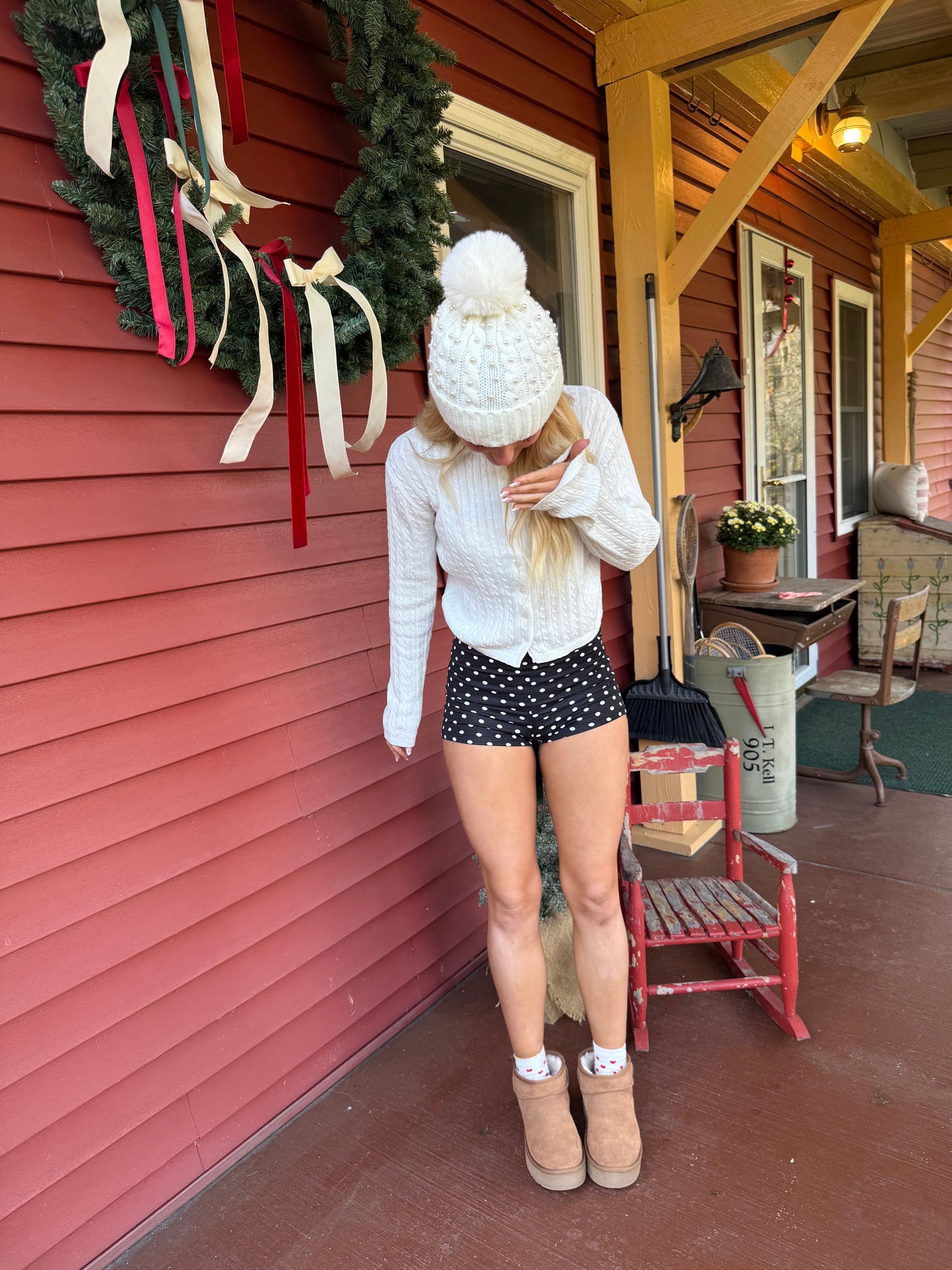 Christmas Cookies Cardi in White