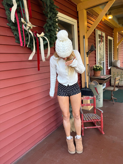 Christmas Cookies Cardi in White