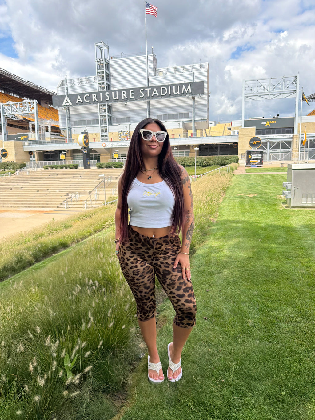 White & Gold Tank: Pittsburgh FINAL SALE