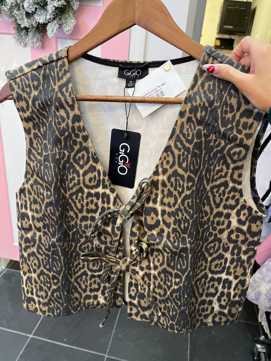 Leopard Loving Tie Vest