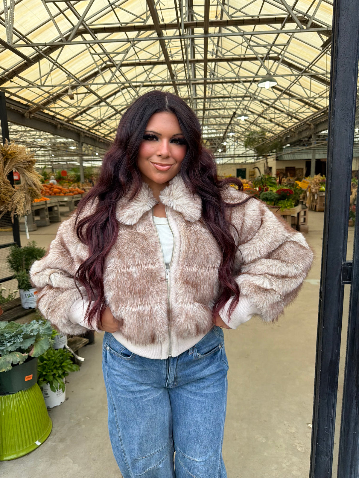 Donatelli Zip Up Fur Coat