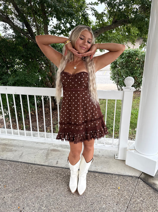 Chocolate Chip Polka Dot Dress