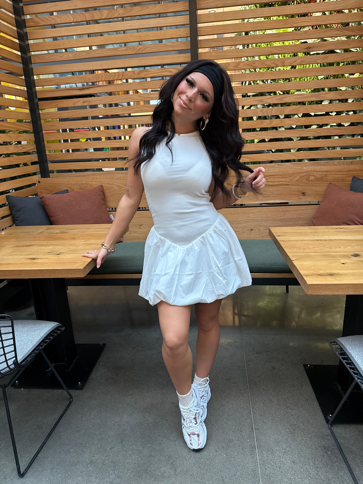 Whiteout Bubble Dress