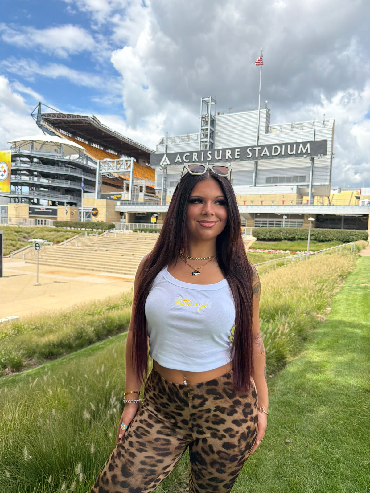 White & Gold Tank: Pittsburgh FINAL SALE