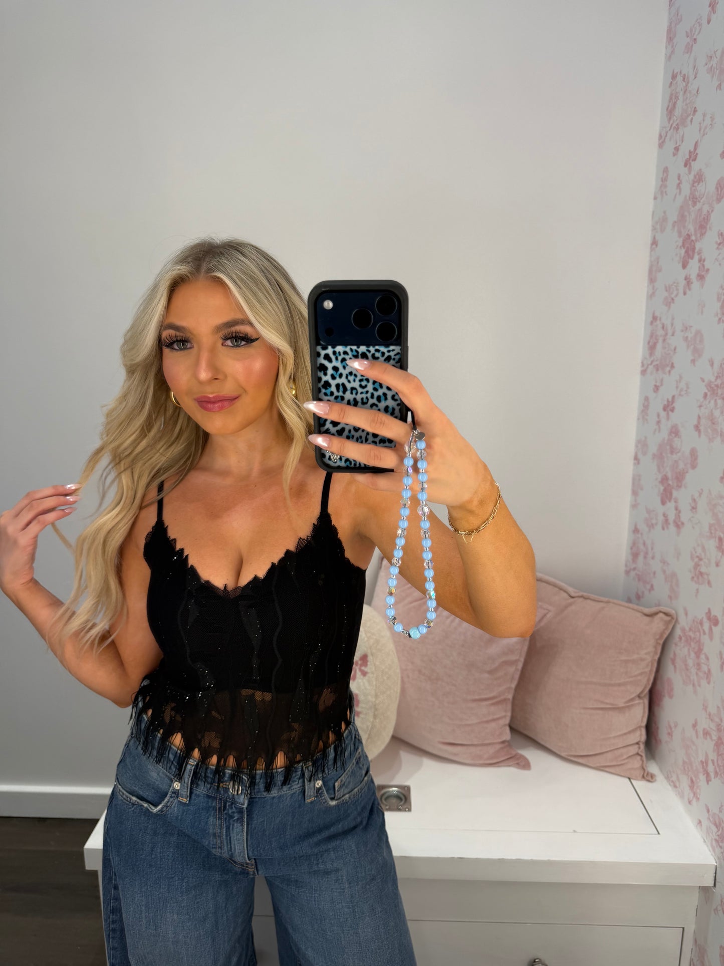 Black Bra Tassel Top