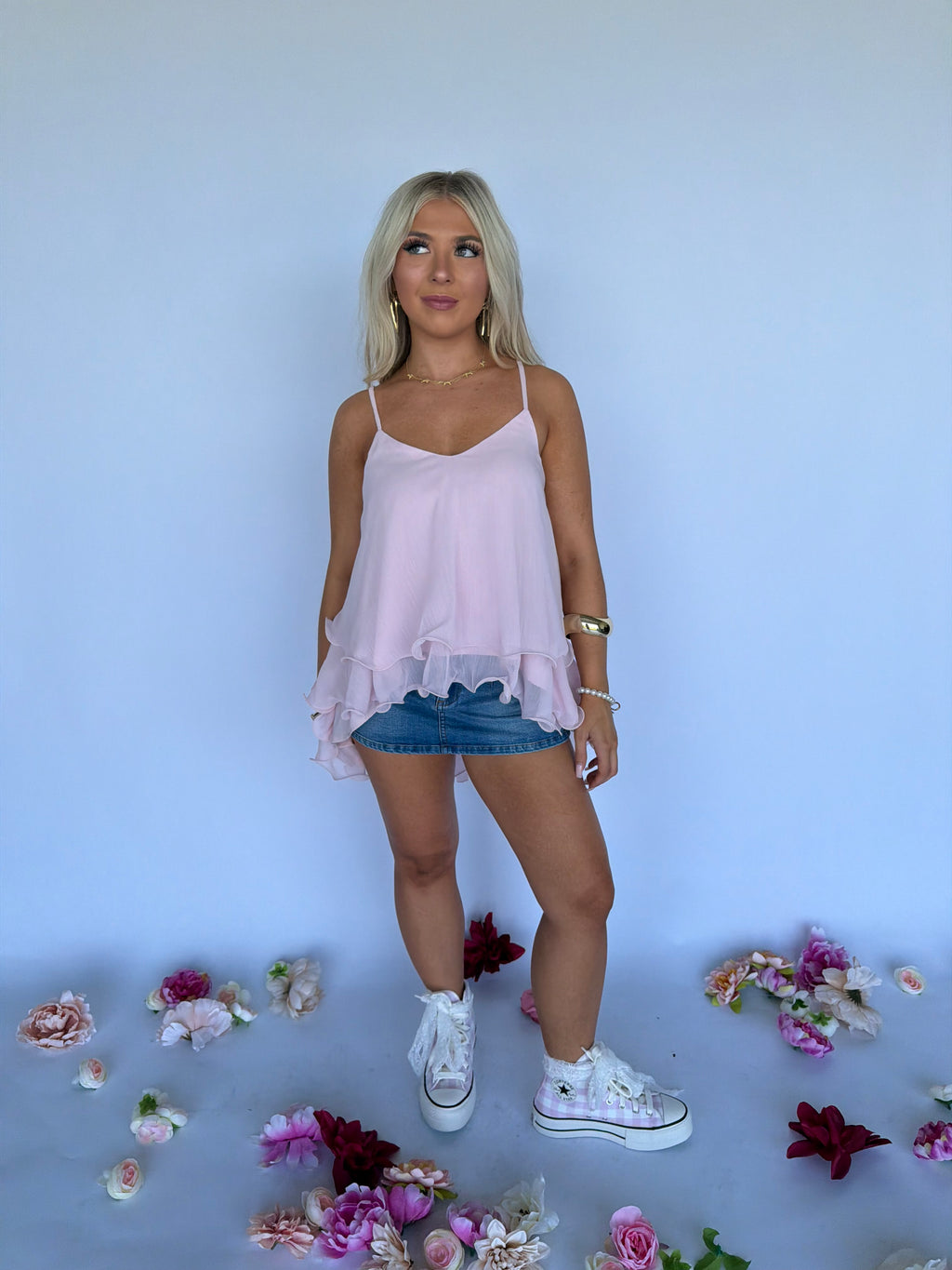 Honeybee Tank in Blush FINAL SALE